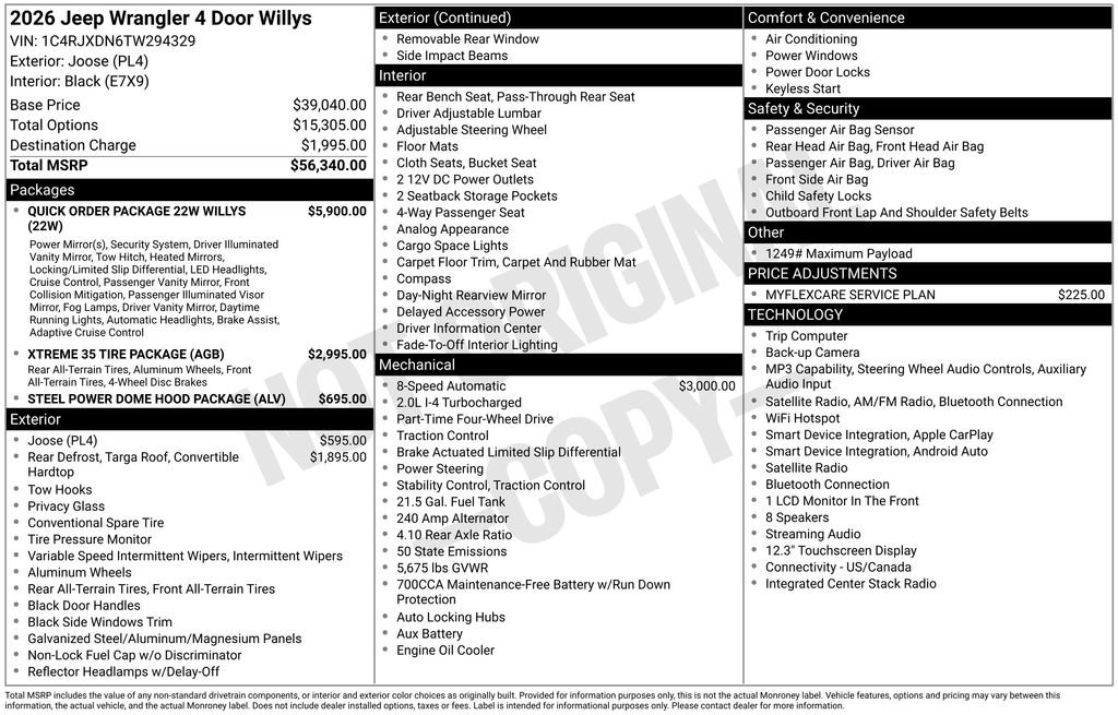 New 2026 Jeep Wrangler Unlimited Sport AWD/4WD image 9