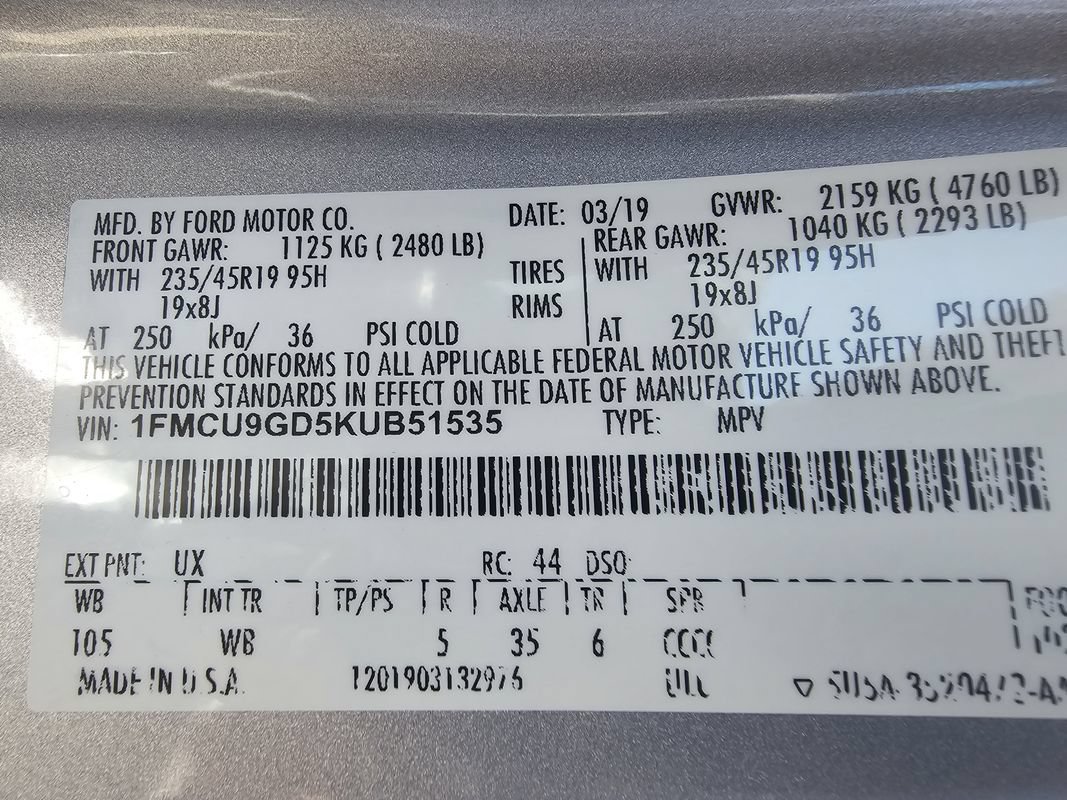 Used 2019 Ford Escape SE AWD/4WD image 46