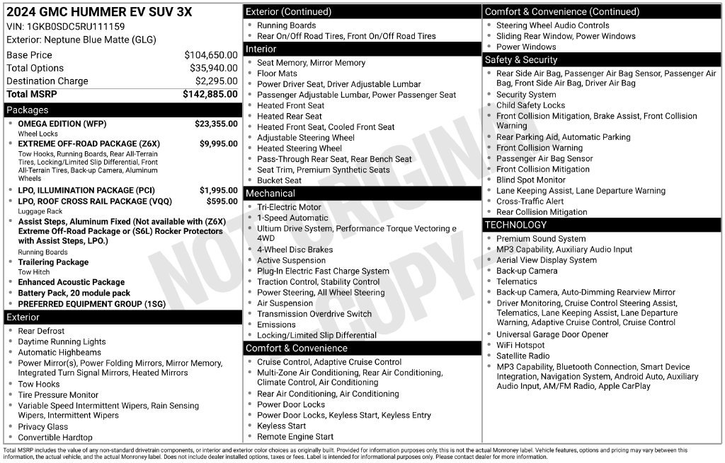 New 2024 GMC Hummer EV 3X w/ Omega Edition AWD/4WD image 4