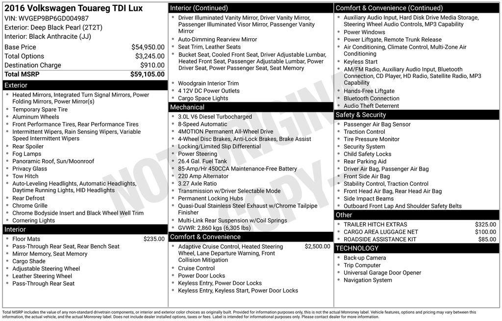 Used 2016 Volkswagen Touareg TDI image 11