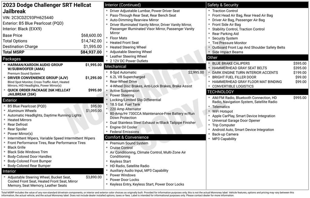 New 2023 Dodge Challenger SRT Hellcat image 10