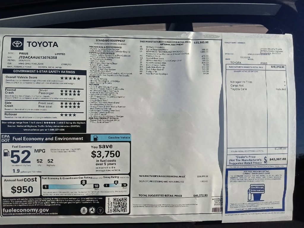 New 2026 Toyota Prius Limited image 30