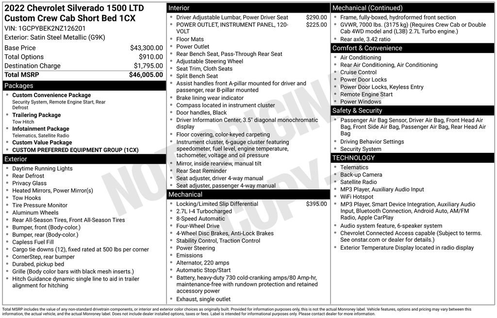 Used 2022 Chevrolet Silverado 1500 Custom AWD/4WD image 46