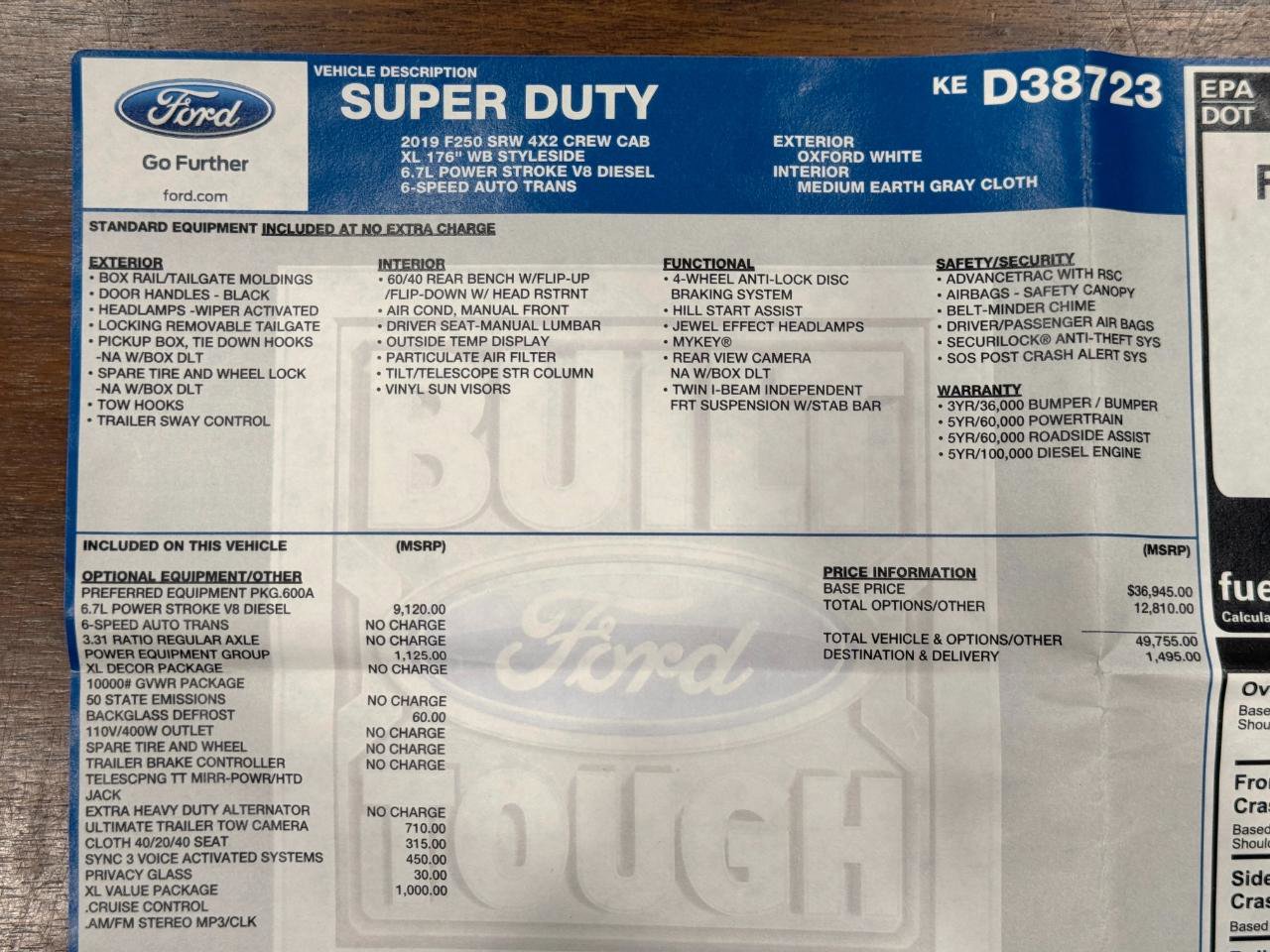 Used 2019 Ford F250 XL w/ Power Equipment Group RWD image 72