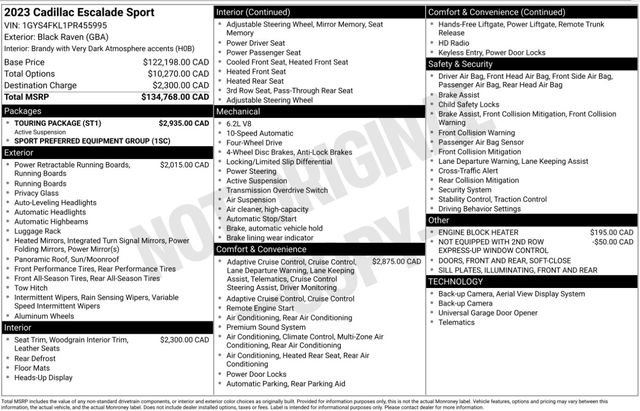 Used 2023 Cadillac Escalade Sport w/ Touring Package AWD/4WD image 3