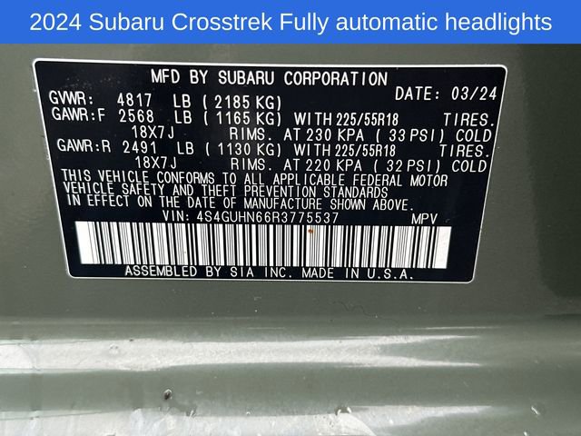 Certified 2024 Subaru Crosstrek 2.5i Limited AWD/4WD image 31