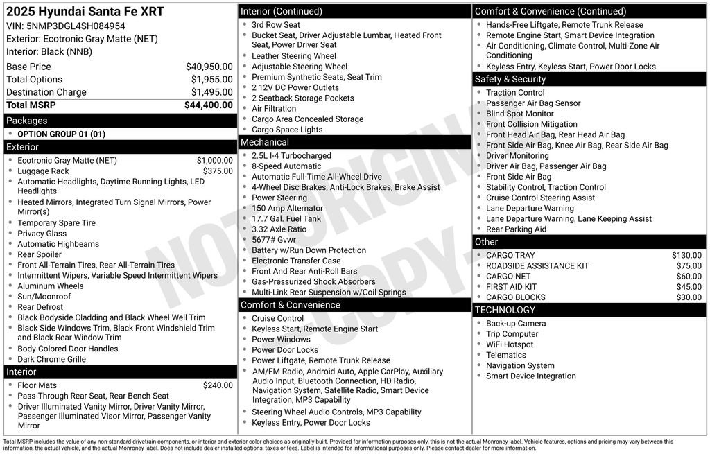 Certified 2025 Hyundai Santa Fe XRT AWD/4WD image 7