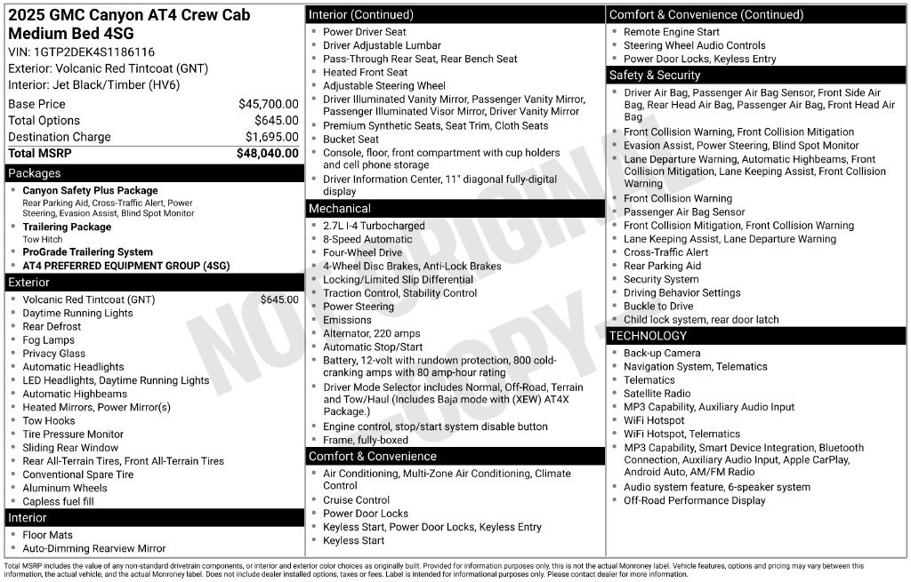 Certified 2025 GMC Canyon AT4 AWD/4WD image 9