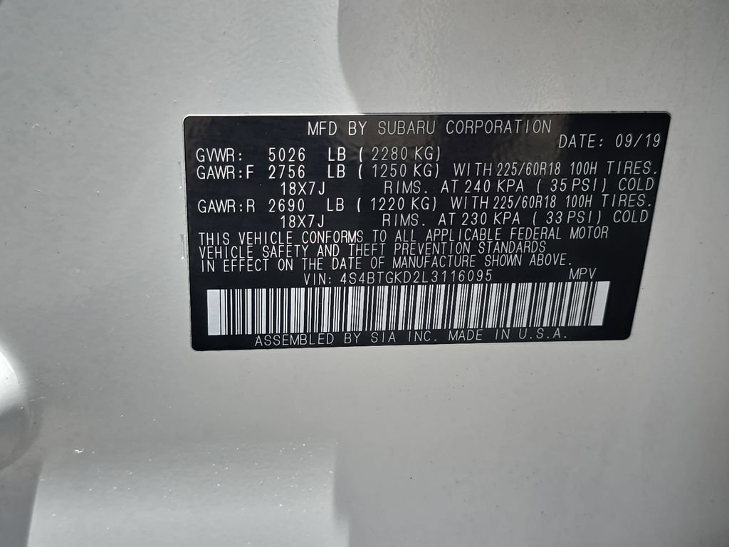 Used 2020 Subaru Outback Onyx Edition XT w/ Popular Package #2 AWD/4WD image 36