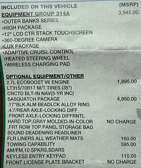 Used 2023 Ford Bronco Outer Banks w/ Sasquatch Package image 26