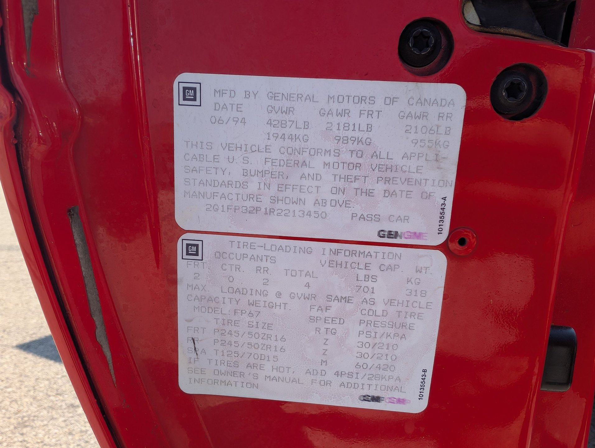 Used 1994 Chevrolet Camaro Z28 RWD image 60