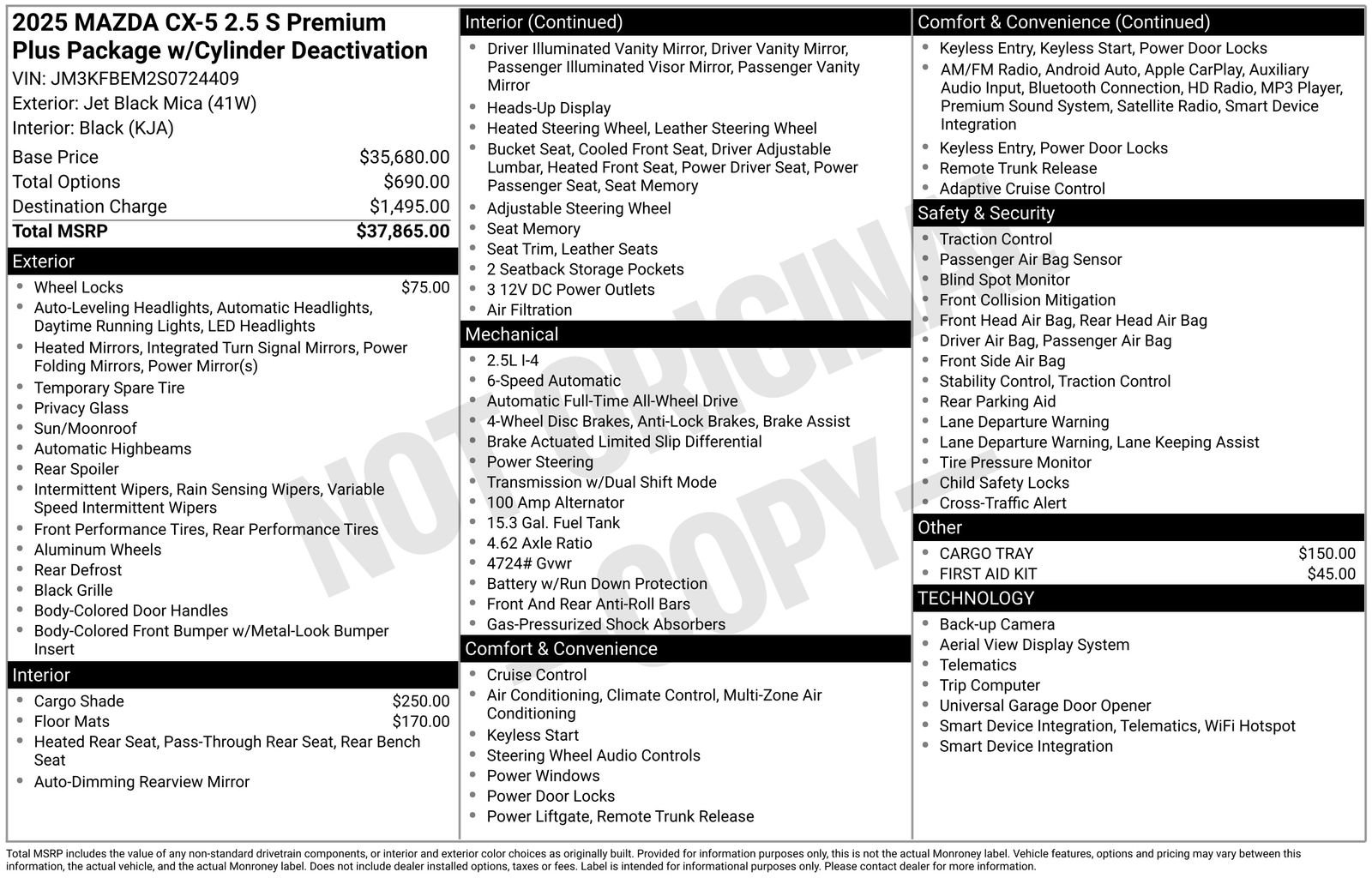 Certified 2025 MAZDA CX-5 AWD 2.5 S w/ Premium Plus Pkg image 26