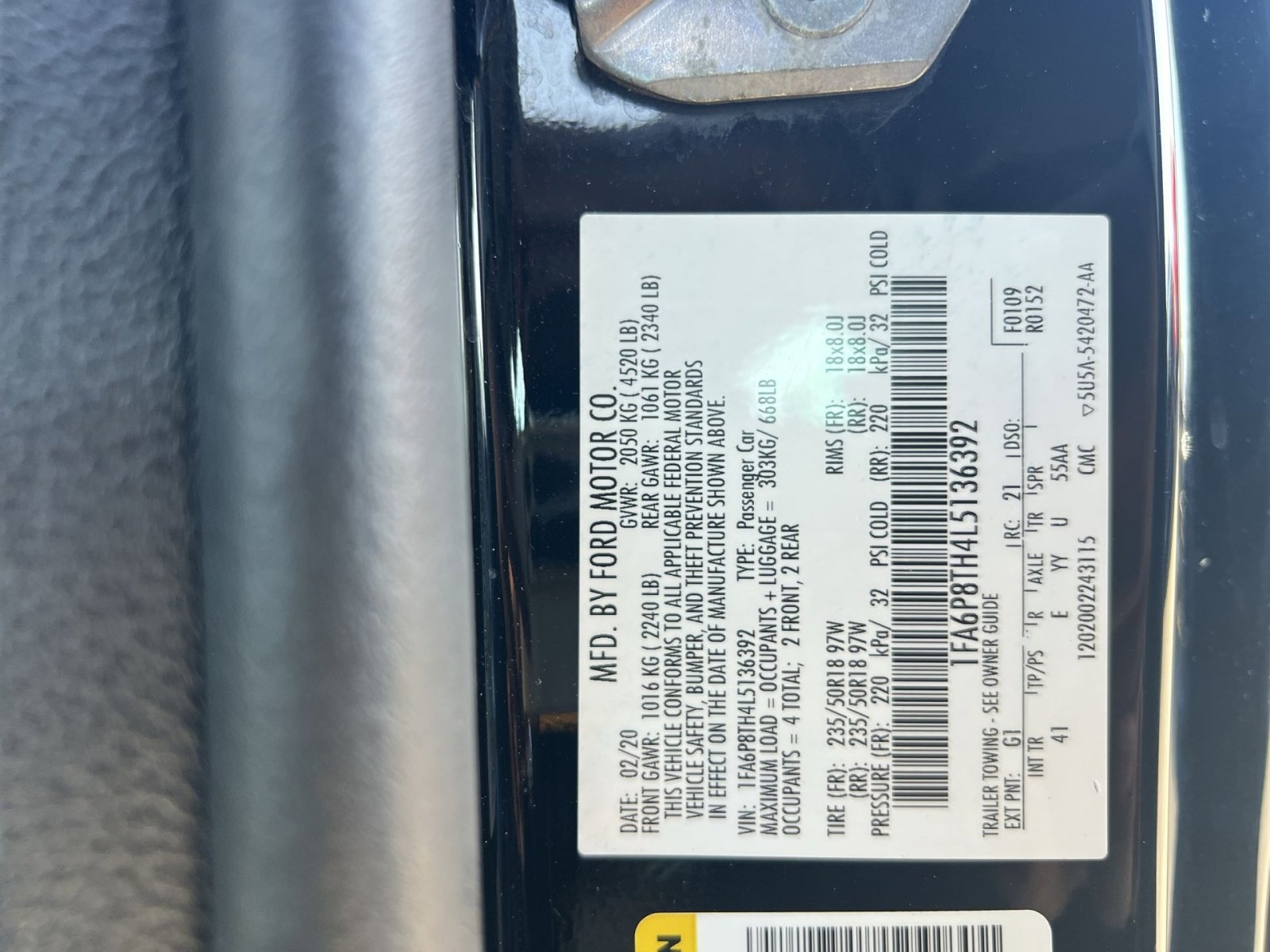 Certified 2020 Ford Mustang Premium RWD image 34