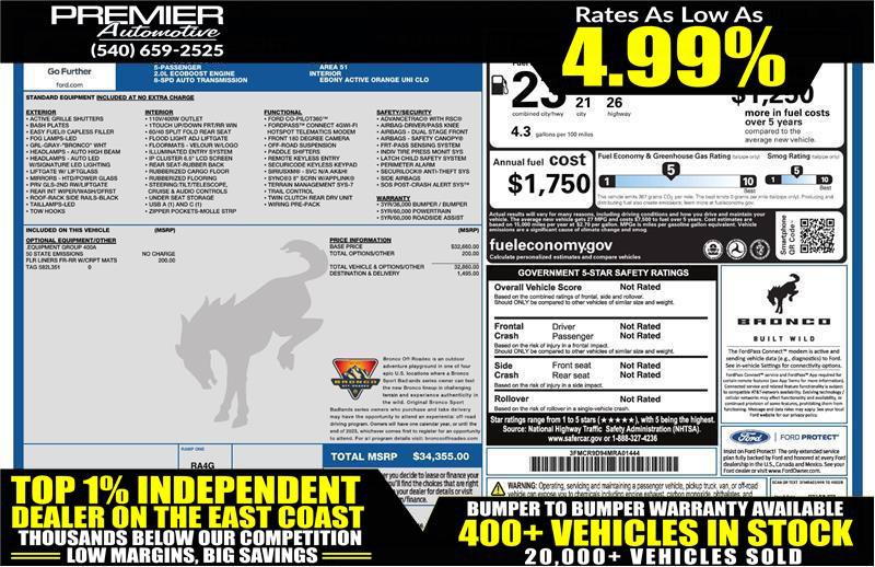 Used 2021 Ford Bronco Sport Badlands AWD/4WD image 2