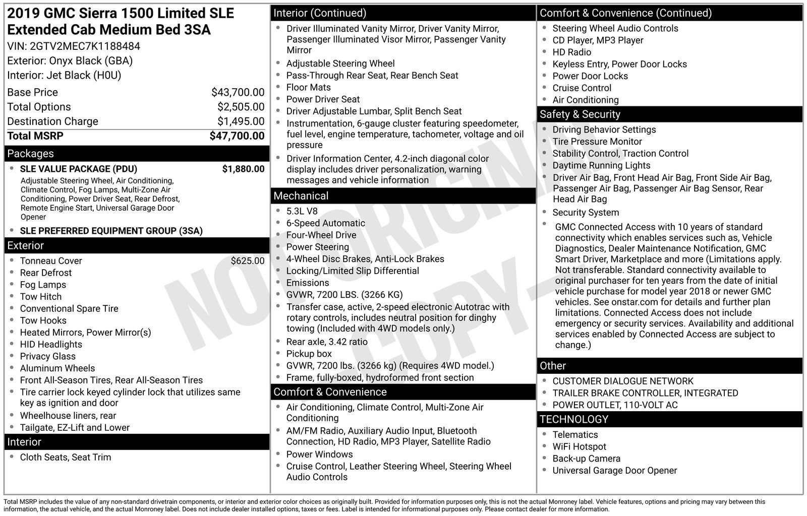 Used 2019 GMC Sierra 1500 SLE w/ SLE Value Package image 6