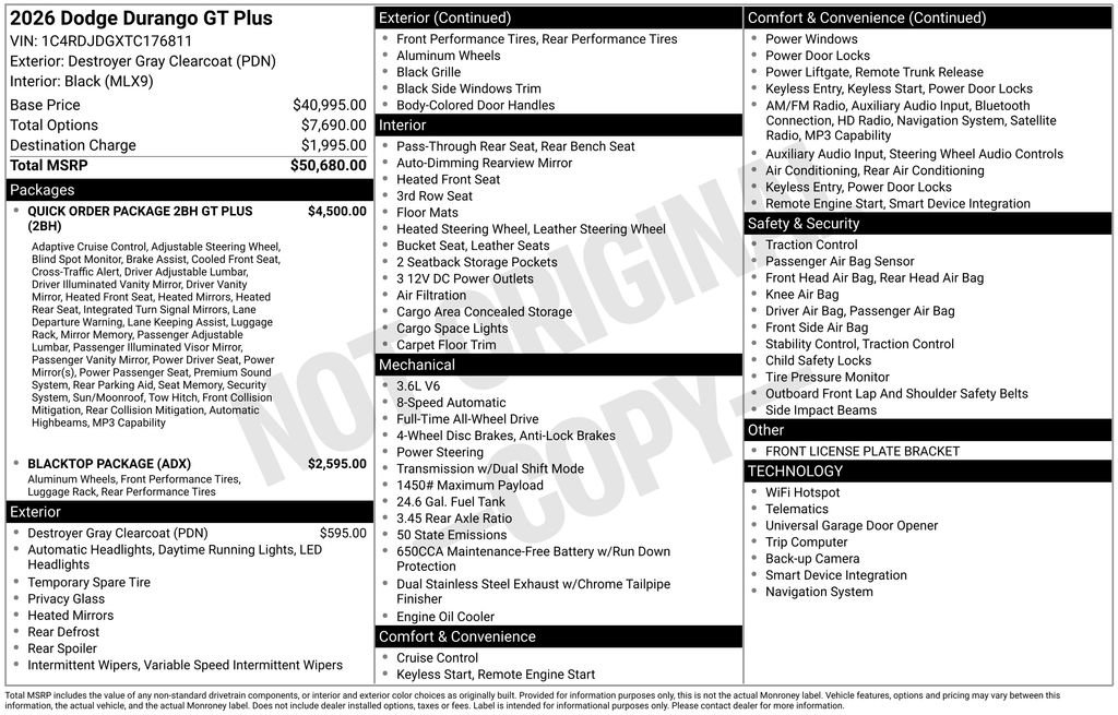 New 2026 Dodge Durango GT image 4