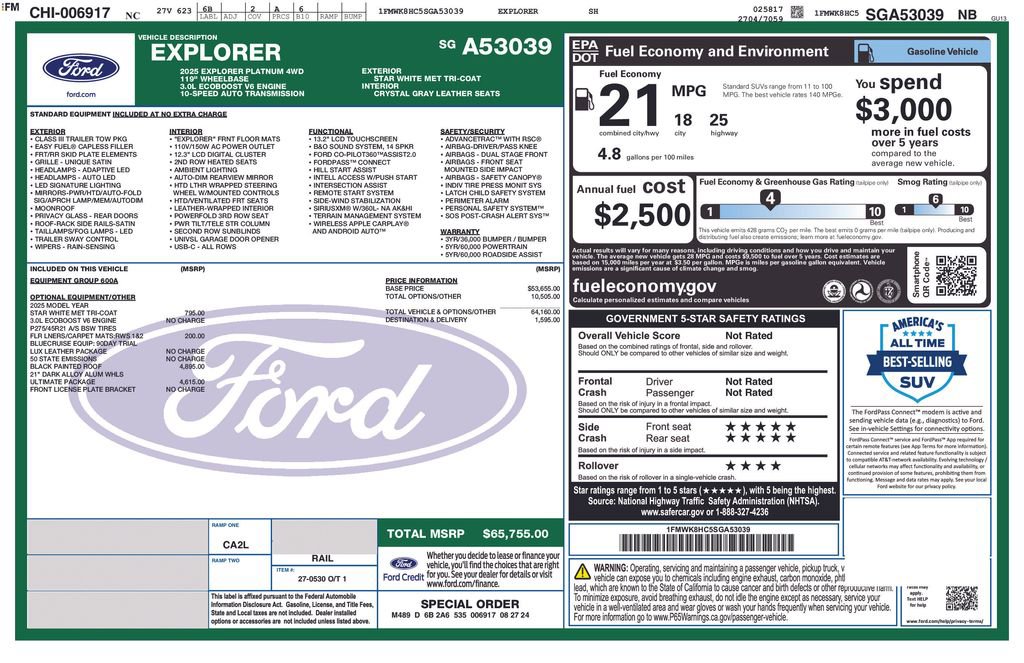Used 2025 Ford Explorer Platinum w/ Ultimate Package image 6