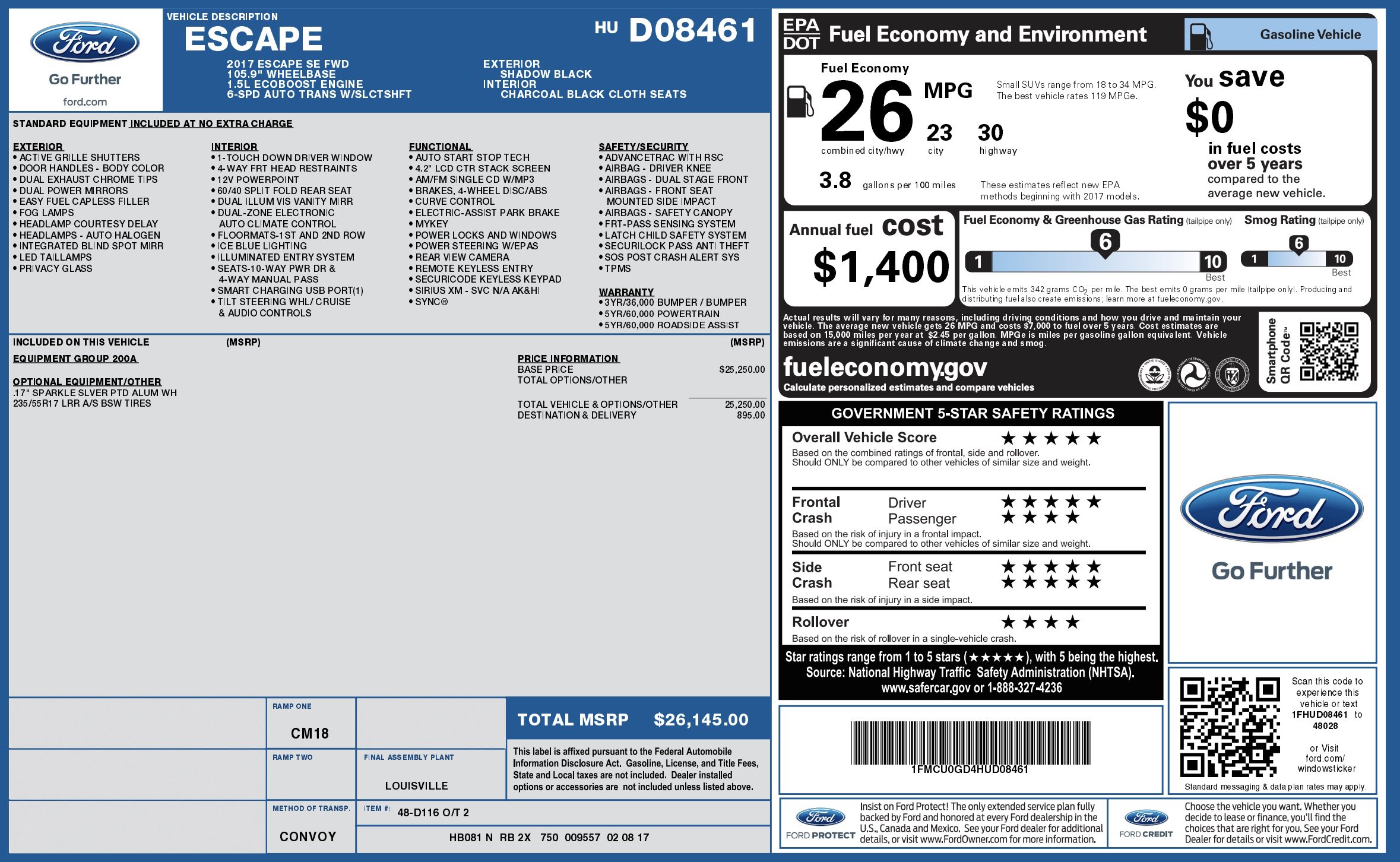 Used 2017 Ford Escape SE FWD image 5