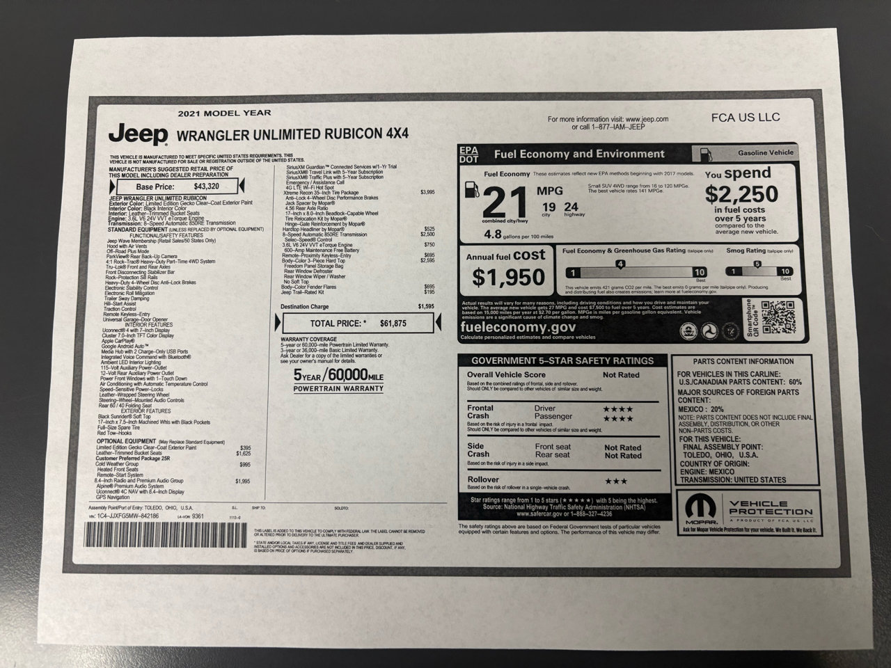 Used 2021 Jeep Wrangler Unlimited Rubicon w/ Xtreme Recon 35" Tire Package image 37