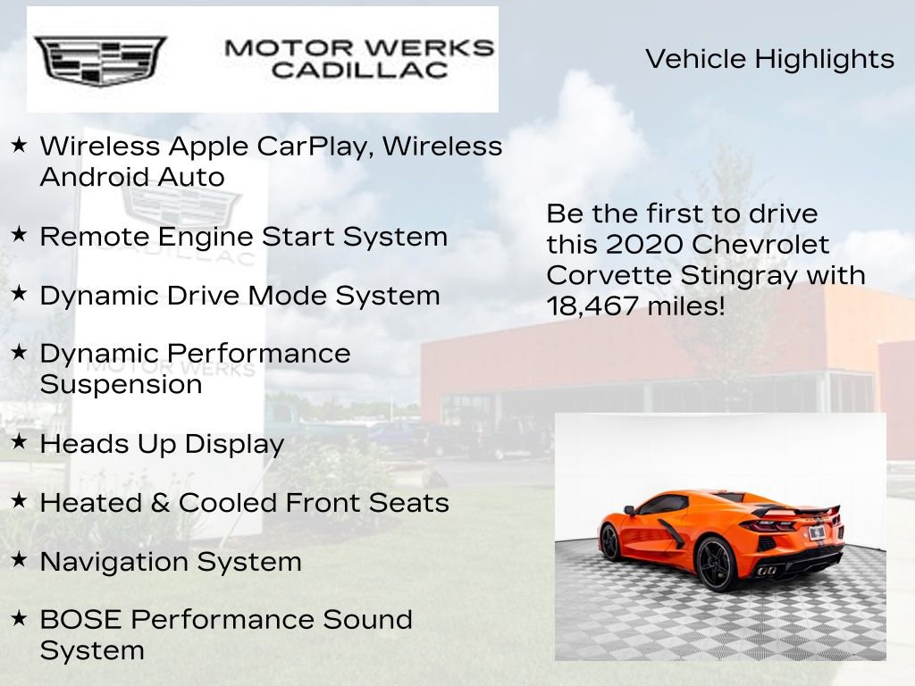 Used 2020 Chevrolet Corvette Stingray Premium Conv w/ 3LT Preferred Equipment Group RWD image 14