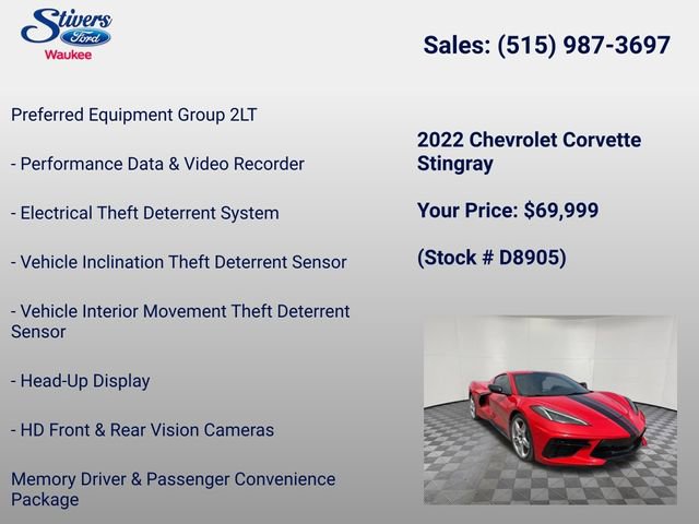 Used 2022 Chevrolet Corvette Stingray Preferred Cpe w/ 2LT image 20