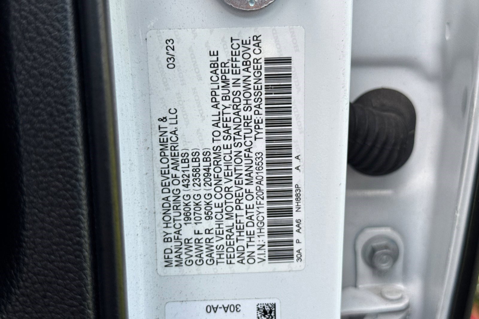 Certified 2023 Honda Accord LX image 21