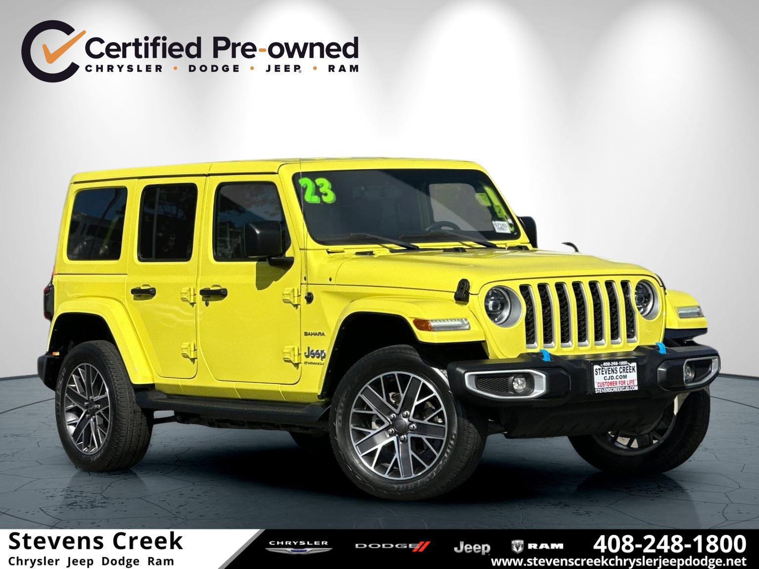 Certified 2023 Jeep Wrangler Unlimited Sahara w/ Cold Weather Group AWD/4WD image 1