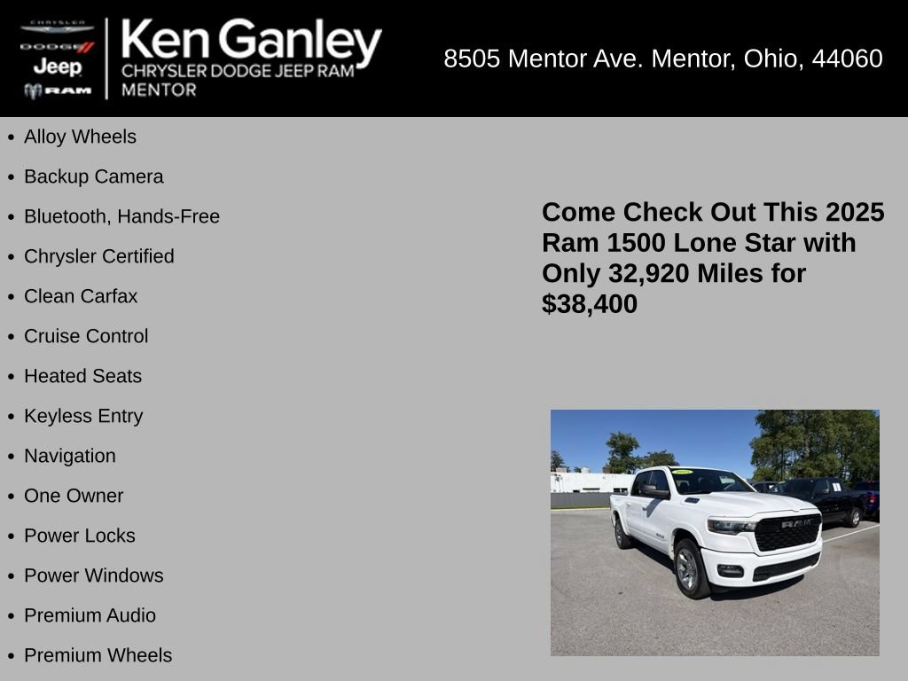 Certified 2025 RAM 1500 Lone Star AWD/4WD image 5