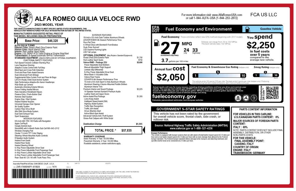 Used 2023 Alfa Romeo Giulia Veloce image 3