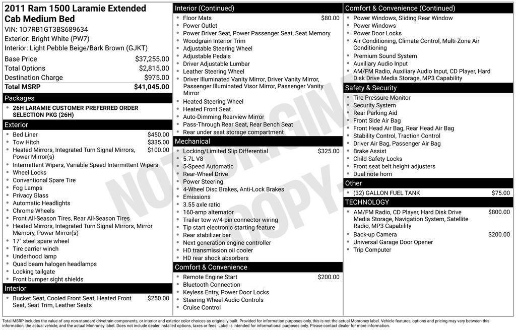 Used 2011 RAM 1500 Laramie RWD image 32