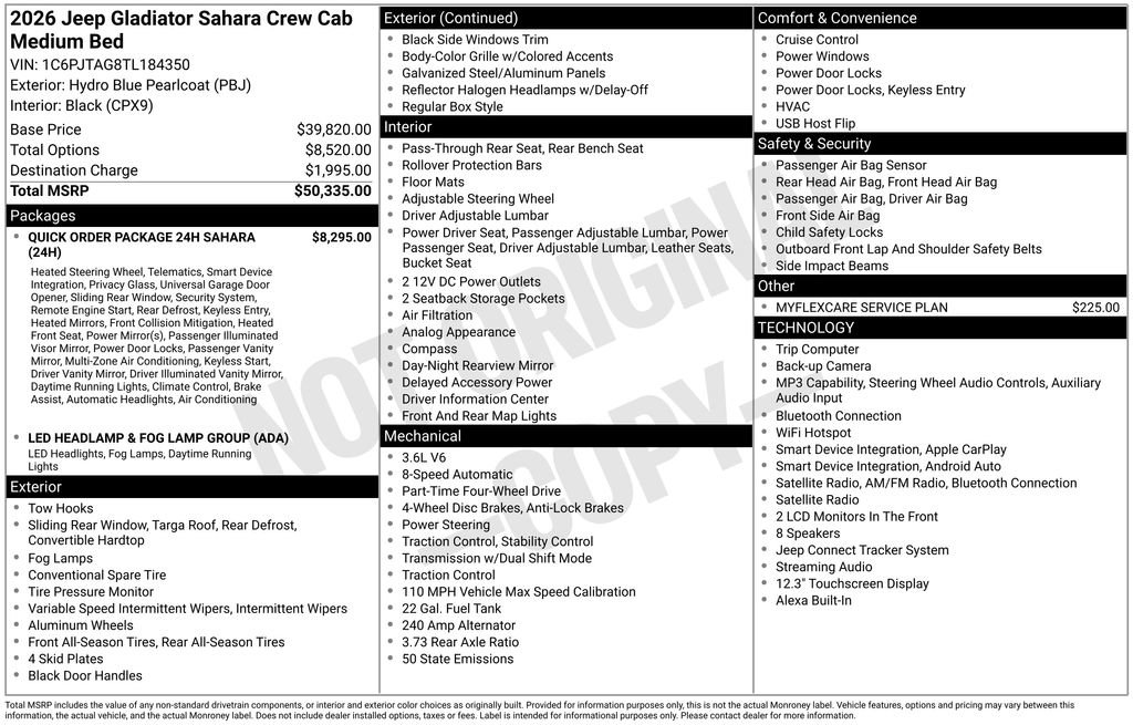 New 2026 Jeep Gladiator Sport AWD/4WD image 32