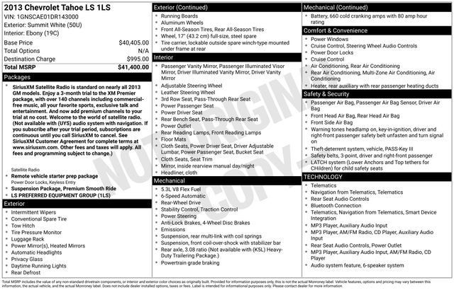 Used 2013 Chevrolet Tahoe LS RWD image 27