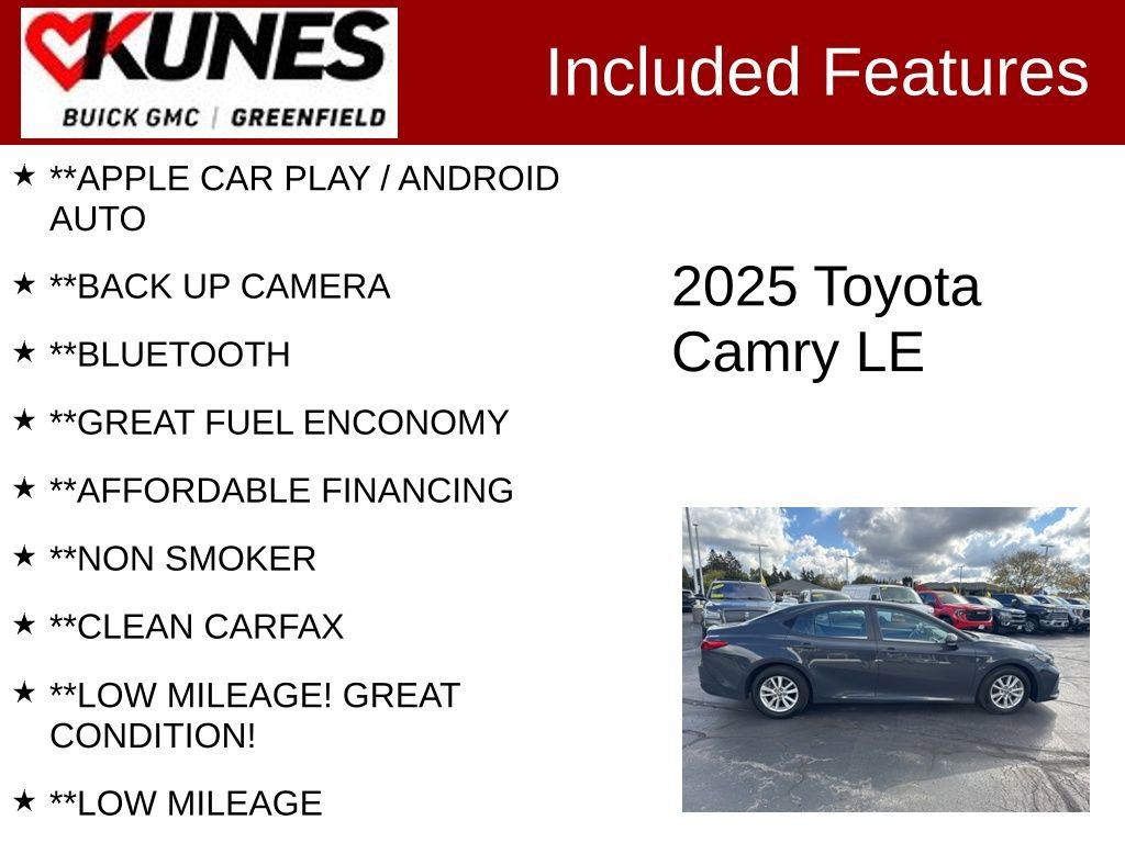 Used 2025 Toyota Camry LE image 2