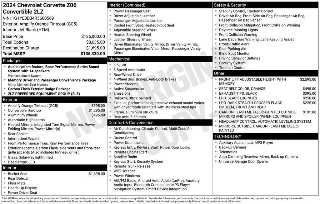 Used 2024 Chevrolet Corvette Z06 image 10