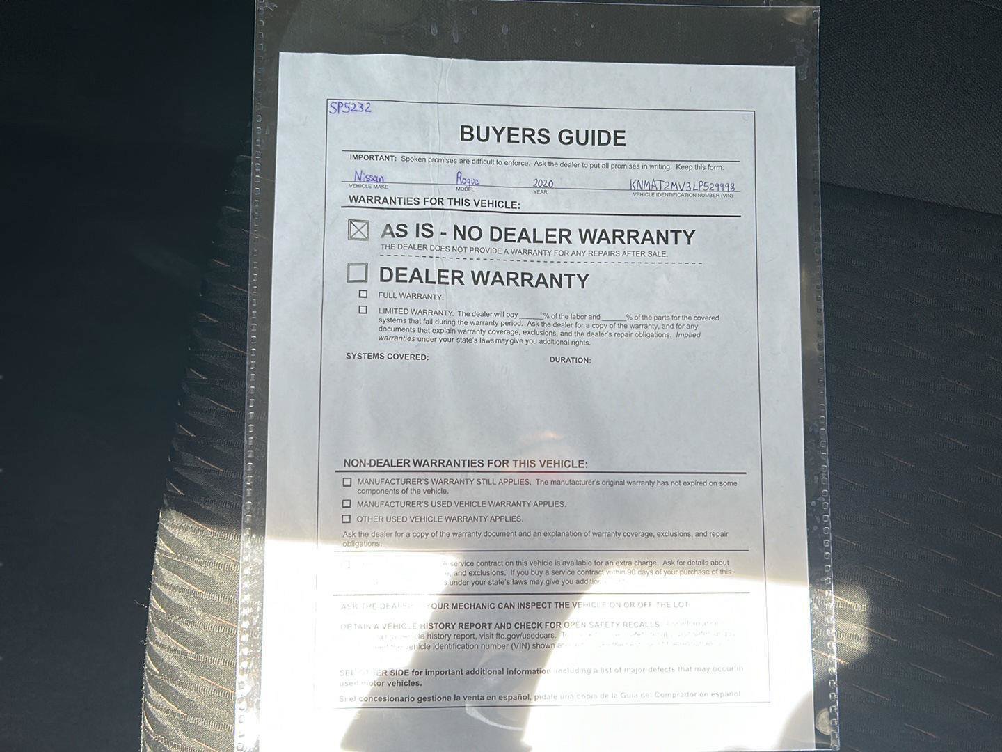 Used 2020 Nissan Rogue SV AWD/4WD image 26