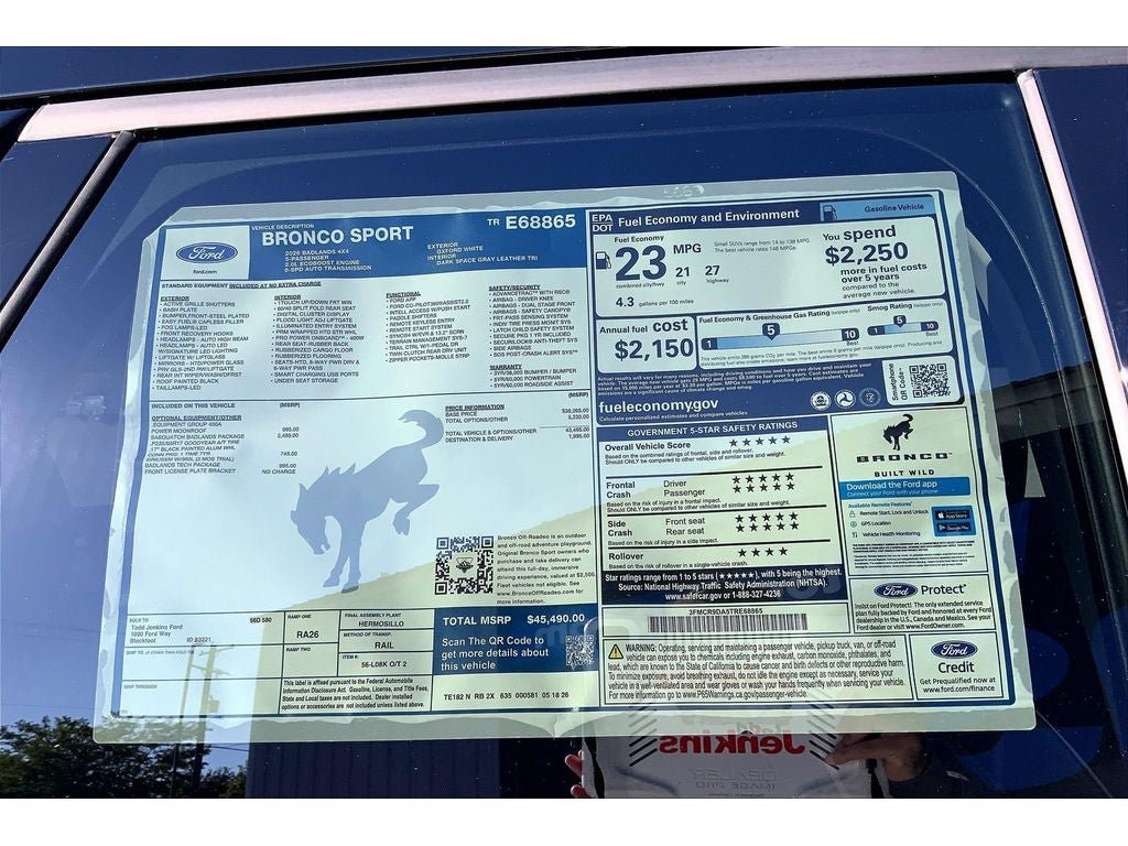 New 2026 Ford Bronco Sport Badlands w/ Sasquatch Badlands Package AWD/4WD image 15