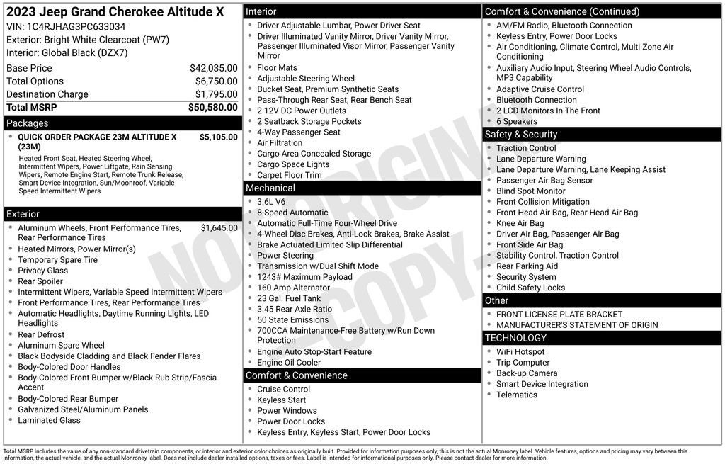 Certified 2023 Jeep Grand Cherokee Altitude AWD/4WD image 41