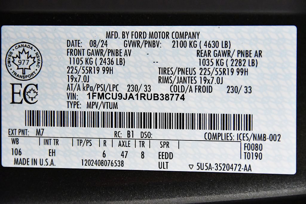 Used 2024 Ford Escape Platinum AWD/4WD image 16