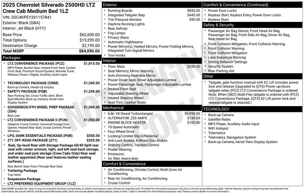 Certified 2025 Chevrolet Silverado 2500 LTZ w/ LTZ Convenience Package AWD/4WD image 38