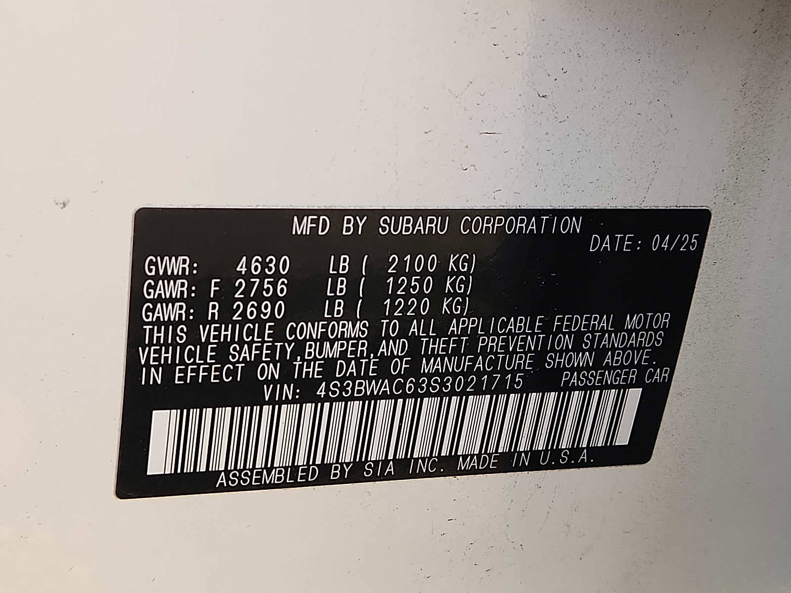 Certified 2025 Subaru Legacy Premium image 25