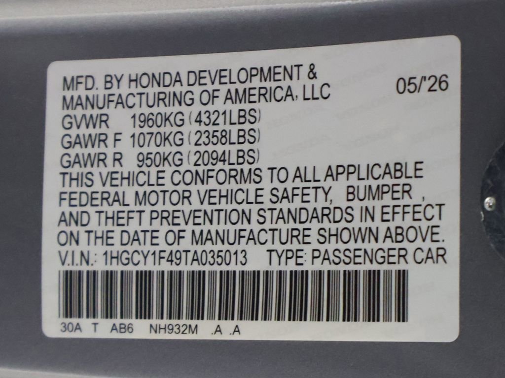 New 2026 Honda Accord SE image 24