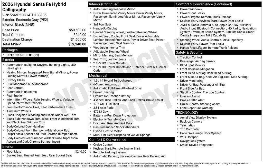 New 2026 Hyundai Santa Fe Calligraphy AWD/4WD image 29