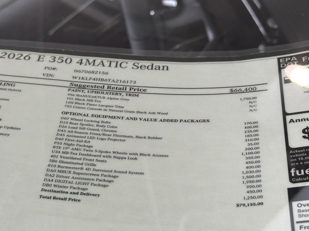 New 2026 Mercedes-Benz E 350 4MATIC Sedan image 17