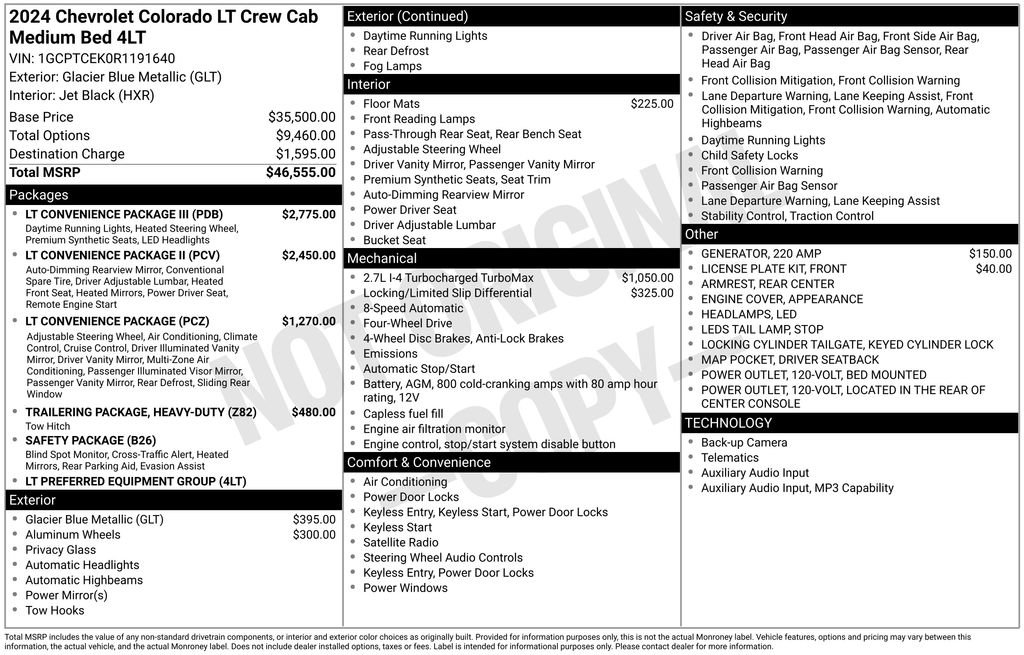 Certified 2024 Chevrolet Colorado LT w/ LT Convenience Package III AWD/4WD image 5