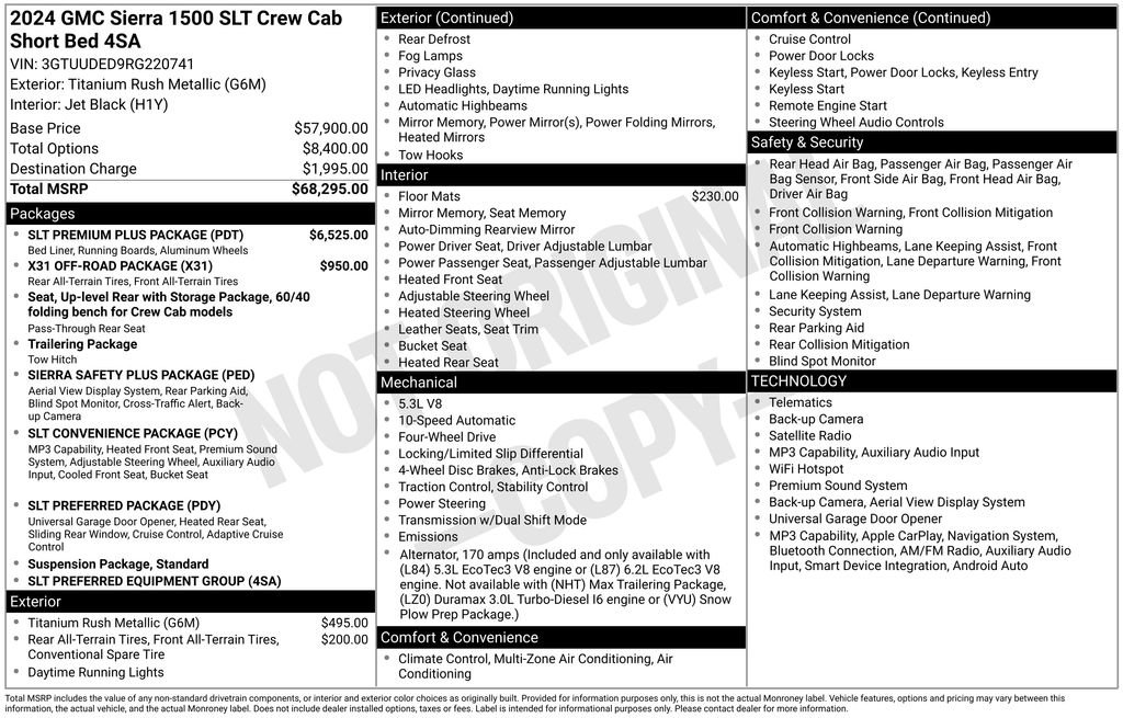 Used 2024 GMC Sierra 1500 SLT w/ SLT Premium Plus Package AWD/4WD image 39