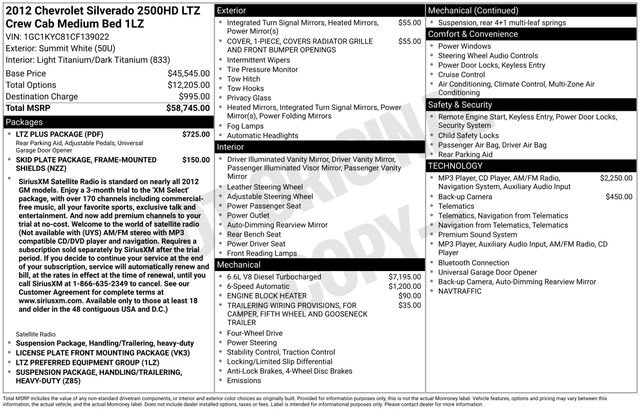 Used 2012 Chevrolet Silverado 2500 LTZ w/ LTZ Plus Package AWD/4WD image 24