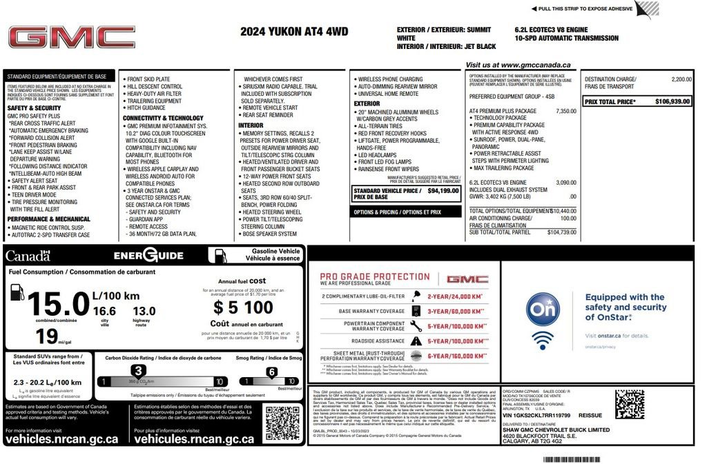 Used 2024 GMC Yukon AT4 w/ AT4 Premium Plus Package image 3