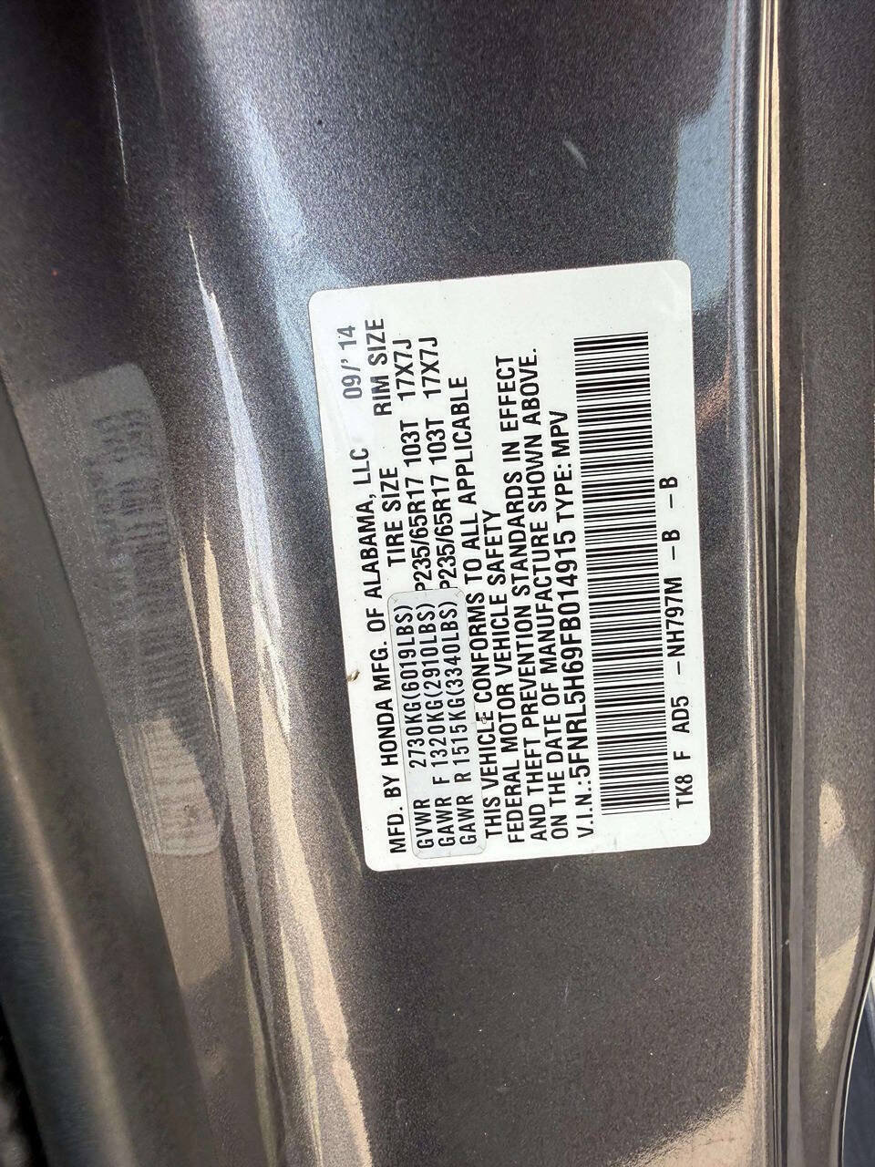 Used 2015 Honda Odyssey EX-L image 23