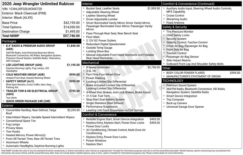 Used 2020 Jeep Wrangler Unlimited Rubicon image 3