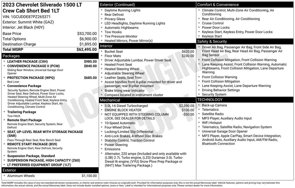 Certified 2023 Chevrolet Silverado 1500 LT w/ Leather Package AWD/4WD image 11